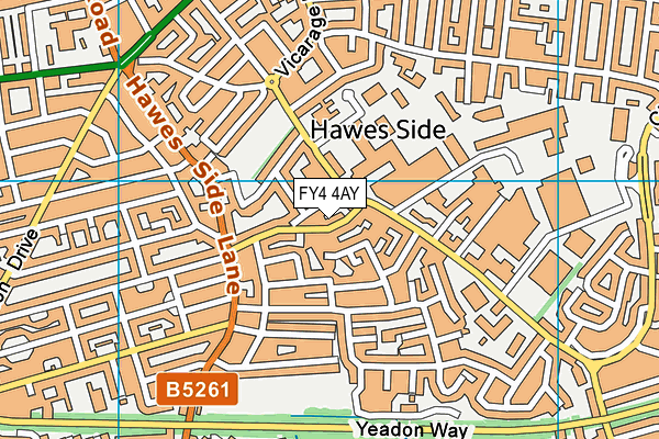 FY4 4AY map - OS VectorMap District (Ordnance Survey)