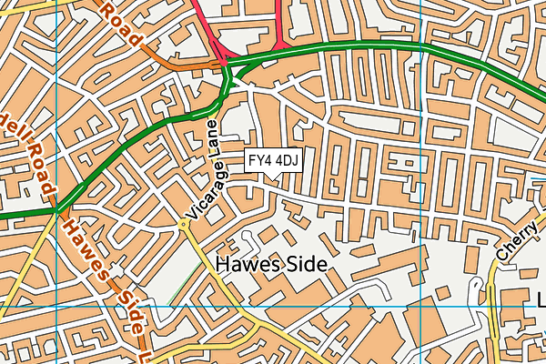 Baines Endowed Primary School map (FY4 4DJ) - OS VectorMap District (Ordnance Survey)