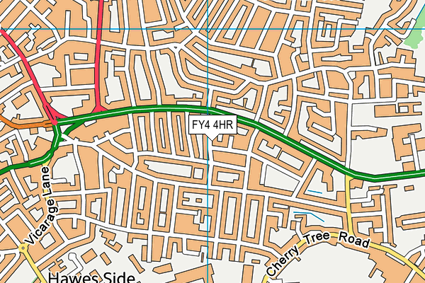 FY4 4HR map - OS VectorMap District (Ordnance Survey)