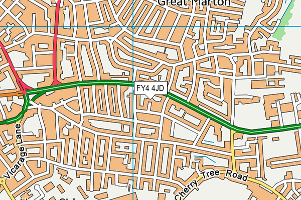FY4 4JD map - OS VectorMap District (Ordnance Survey)