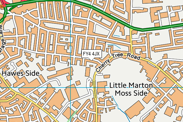 FY4 4JX map - OS VectorMap District (Ordnance Survey)
