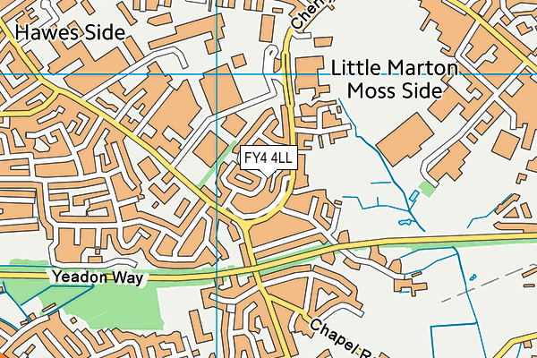 FY4 4LL map - OS VectorMap District (Ordnance Survey)