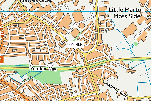 FY4 4LR map - OS VectorMap District (Ordnance Survey)