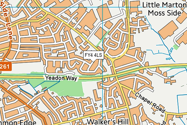 FY4 4LS map - OS VectorMap District (Ordnance Survey)