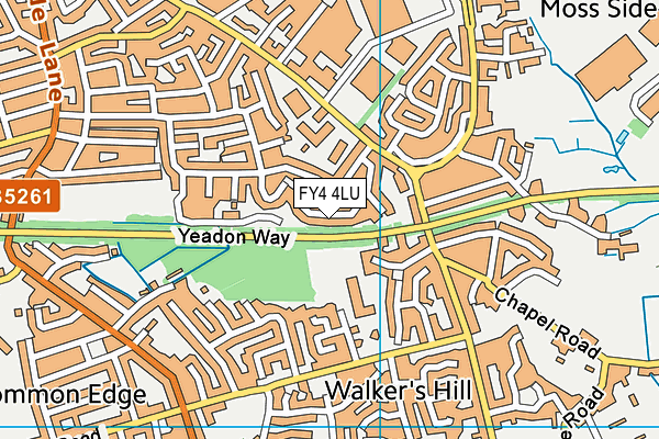 FY4 4LU map - OS VectorMap District (Ordnance Survey)