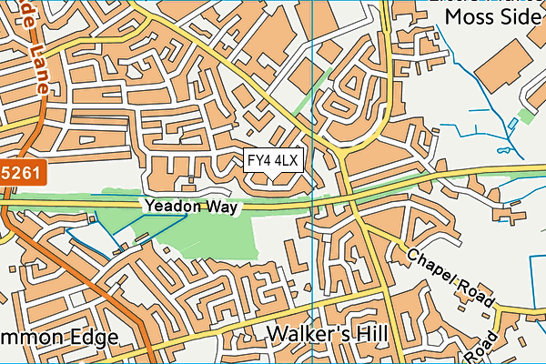 FY4 4LX map - OS VectorMap District (Ordnance Survey)