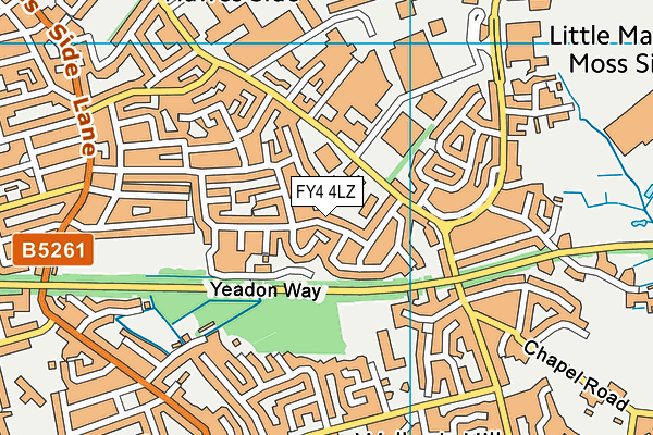 FY4 4LZ map - OS VectorMap District (Ordnance Survey)