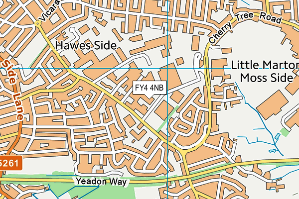 Jd Gyms (Blackpool) map (FY4 4NB) - OS VectorMap District (Ordnance Survey)