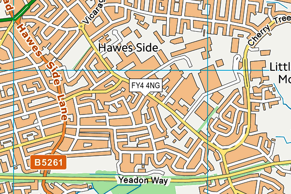 FY4 4NG map - OS VectorMap District (Ordnance Survey)