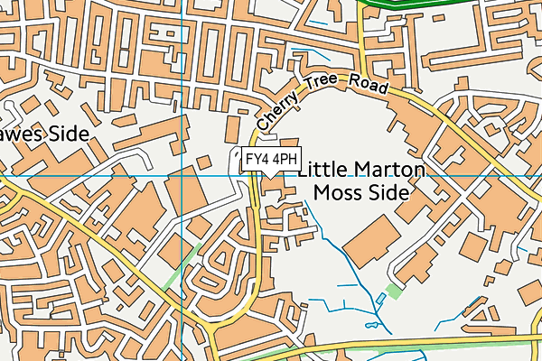 St George's Church Of England High School map (FY4 4PH) - OS VectorMap District (Ordnance Survey)