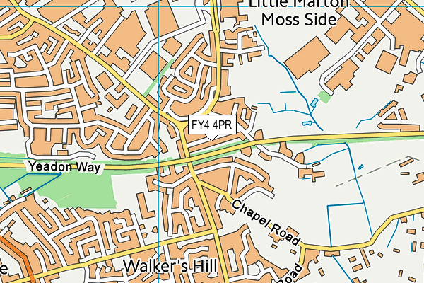 FY4 4PR map - OS VectorMap District (Ordnance Survey)