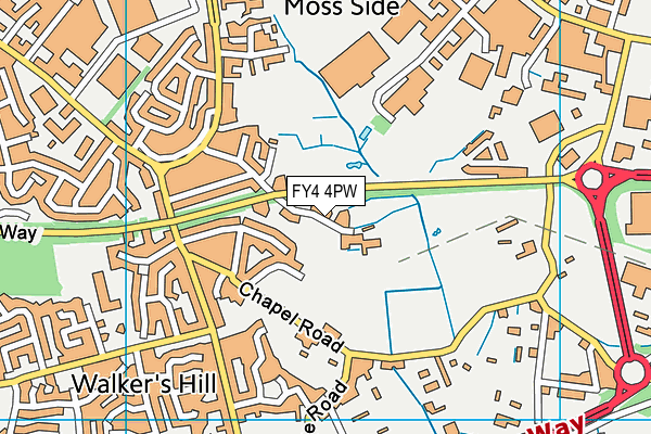 FY4 4PW map - OS VectorMap District (Ordnance Survey)