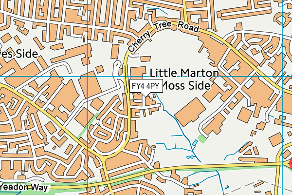 FY4 4PY map - OS VectorMap District (Ordnance Survey)