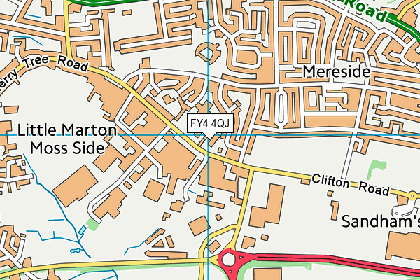 FY4 4QJ map - OS VectorMap District (Ordnance Survey)