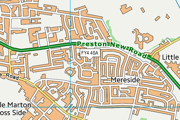 FY4 4SA map - OS VectorMap District (Ordnance Survey)