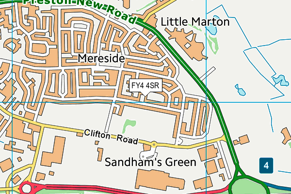 FY4 4SR map - OS VectorMap District (Ordnance Survey)