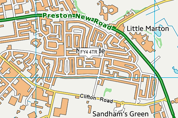 FY4 4TR map - OS VectorMap District (Ordnance Survey)