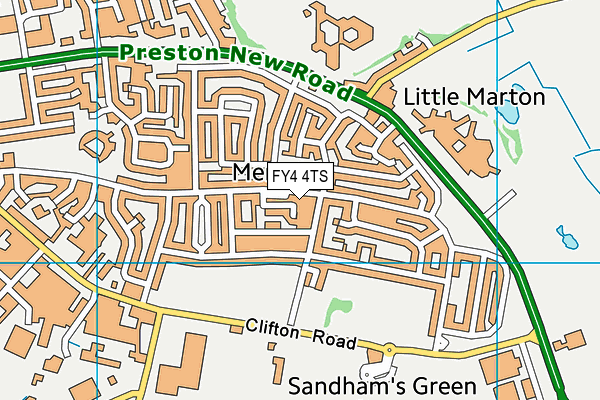 FY4 4TS map - OS VectorMap District (Ordnance Survey)