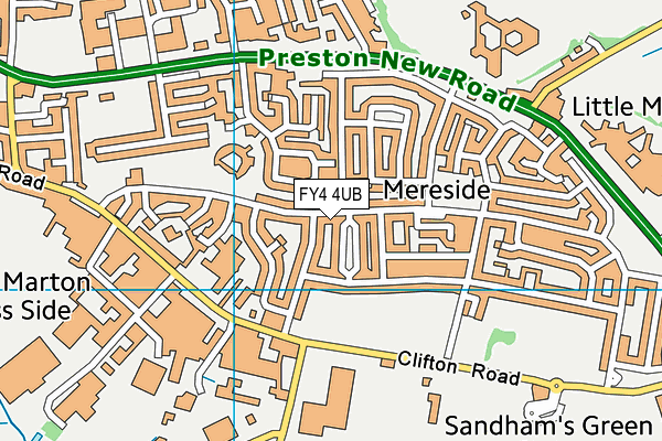 FY4 4UB map - OS VectorMap District (Ordnance Survey)