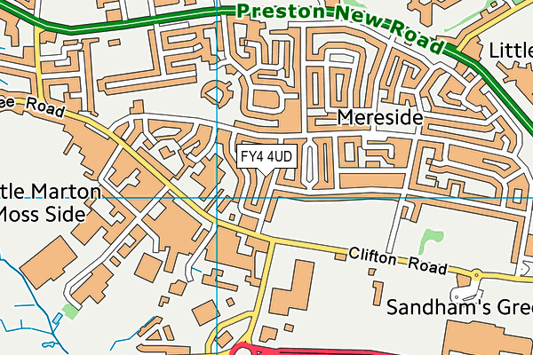 FY4 4UD map - OS VectorMap District (Ordnance Survey)