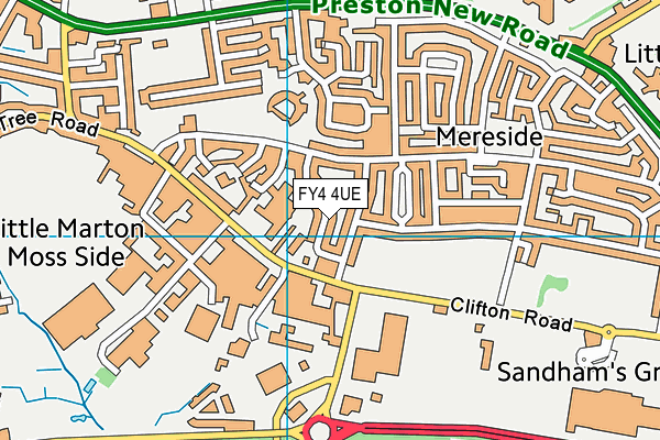 FY4 4UE map - OS VectorMap District (Ordnance Survey)