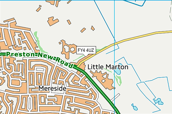 FY4 4UZ map - OS VectorMap District (Ordnance Survey)