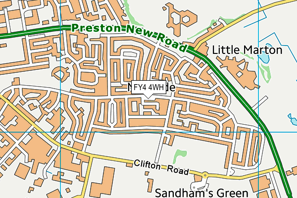 FY4 4WH map - OS VectorMap District (Ordnance Survey)