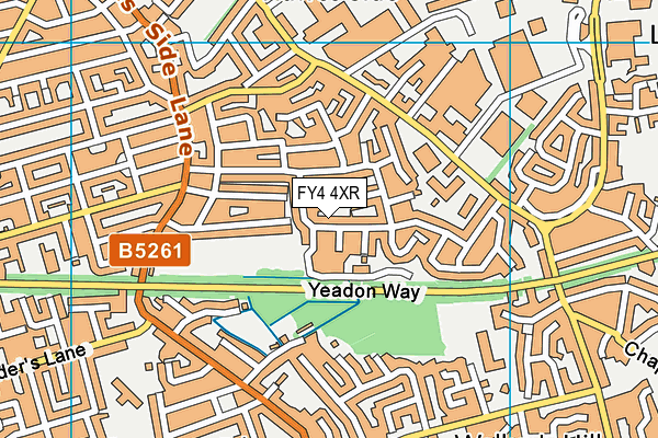 FY4 4XR map - OS VectorMap District (Ordnance Survey)
