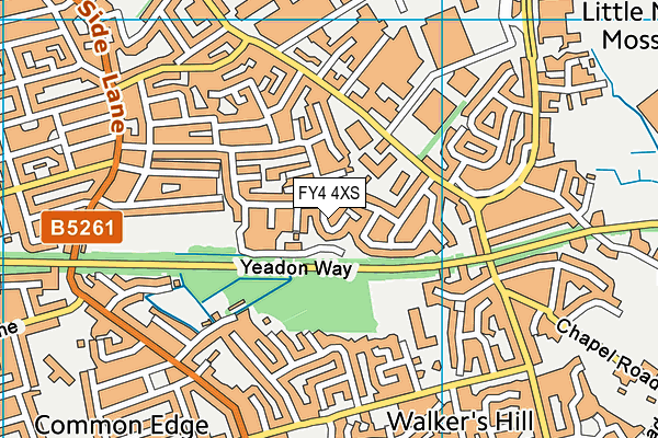 FY4 4XS map - OS VectorMap District (Ordnance Survey)