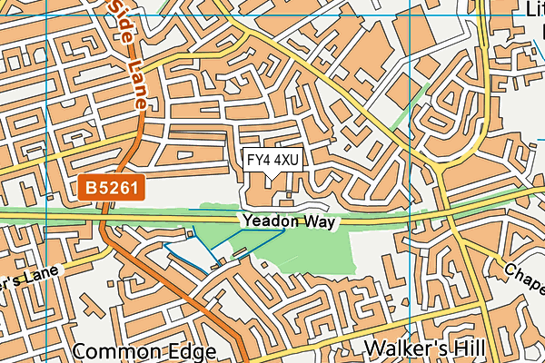 FY4 4XU map - OS VectorMap District (Ordnance Survey)