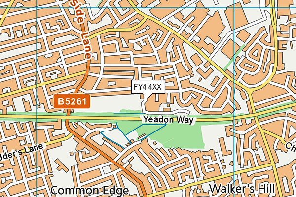 FY4 4XX map - OS VectorMap District (Ordnance Survey)