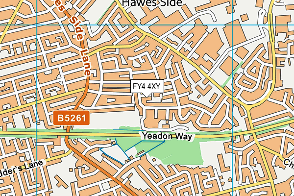 FY4 4XY map - OS VectorMap District (Ordnance Survey)
