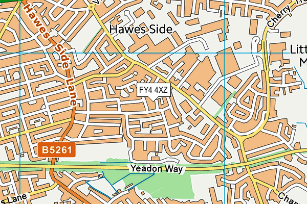 FY4 4XZ map - OS VectorMap District (Ordnance Survey)