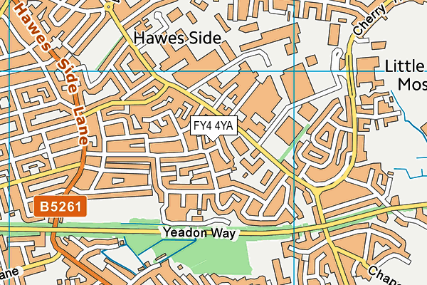 FY4 4YA map - OS VectorMap District (Ordnance Survey)