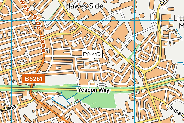 FY4 4YD map - OS VectorMap District (Ordnance Survey)
