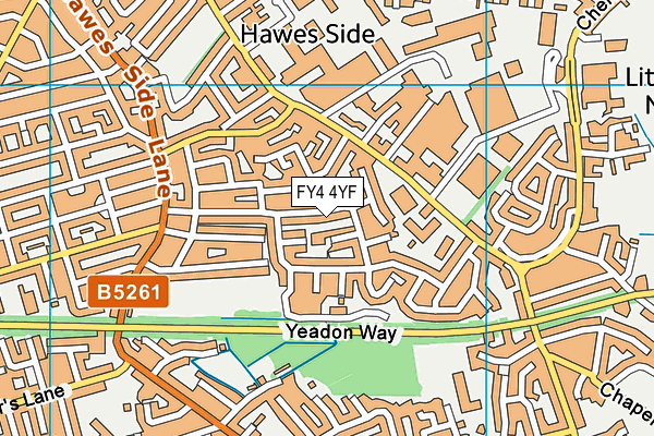 FY4 4YF map - OS VectorMap District (Ordnance Survey)