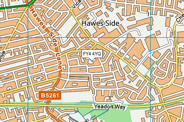 FY4 4YQ map - OS VectorMap District (Ordnance Survey)