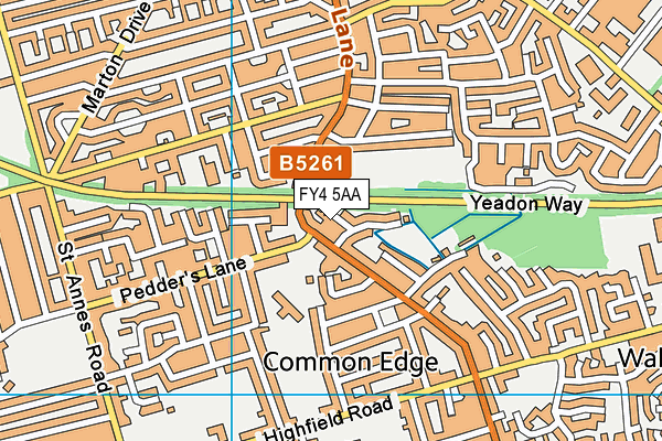 FY4 5AA map - OS VectorMap District (Ordnance Survey)