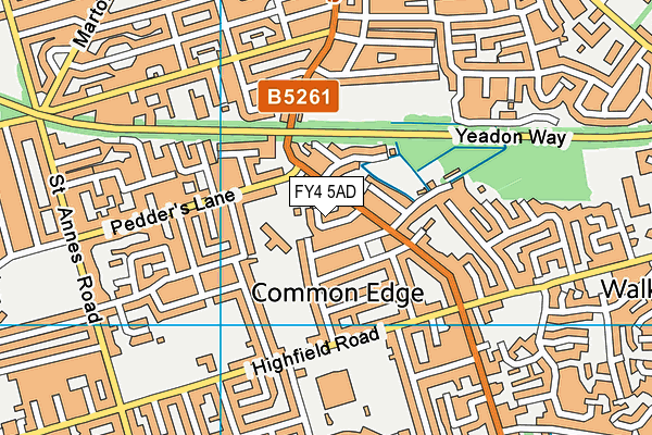 FY4 5AD map - OS VectorMap District (Ordnance Survey)