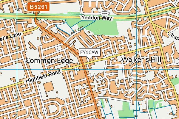 FY4 5AW map - OS VectorMap District (Ordnance Survey)