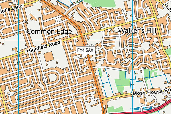 FY4 5AX map - OS VectorMap District (Ordnance Survey)