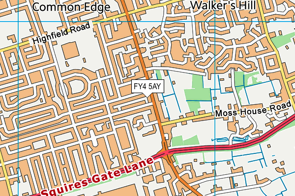 FY4 5AY map - OS VectorMap District (Ordnance Survey)