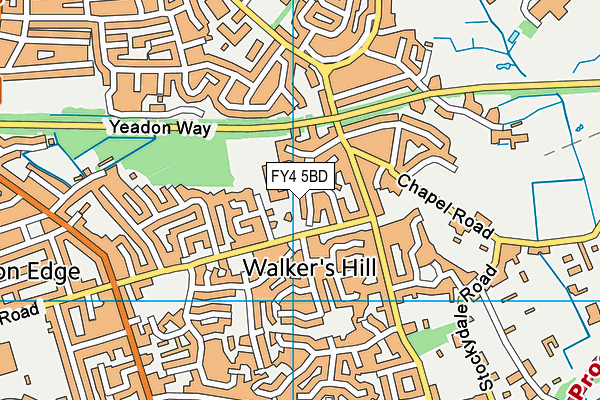 FY4 5BD map - OS VectorMap District (Ordnance Survey)