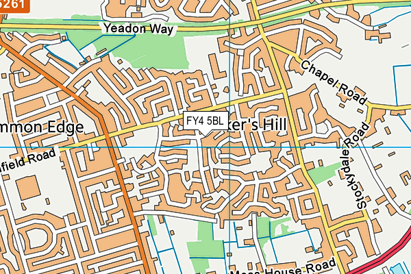 FY4 5BL map - OS VectorMap District (Ordnance Survey)