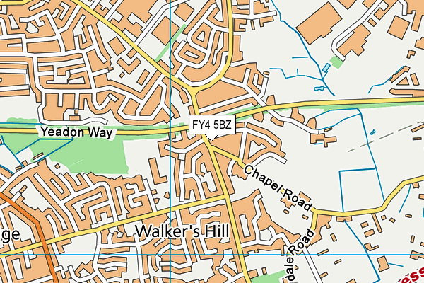 FY4 5BZ map - OS VectorMap District (Ordnance Survey)