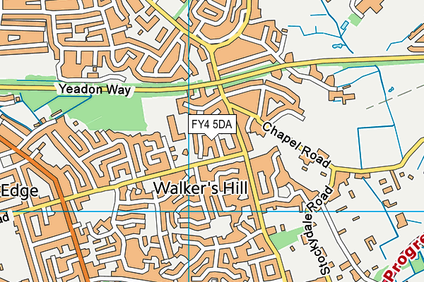 FY4 5DA map - OS VectorMap District (Ordnance Survey)