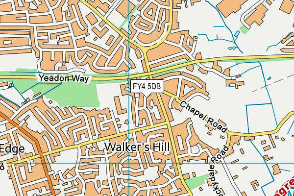 FY4 5DB map - OS VectorMap District (Ordnance Survey)