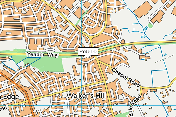 FY4 5DD map - OS VectorMap District (Ordnance Survey)