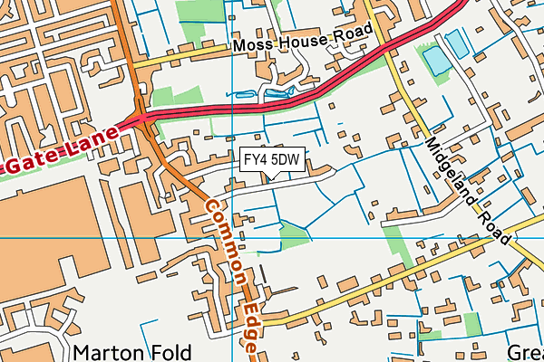 FY4 5DW map - OS VectorMap District (Ordnance Survey)