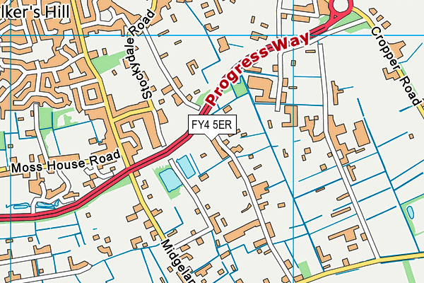 FY4 5ER map - OS VectorMap District (Ordnance Survey)